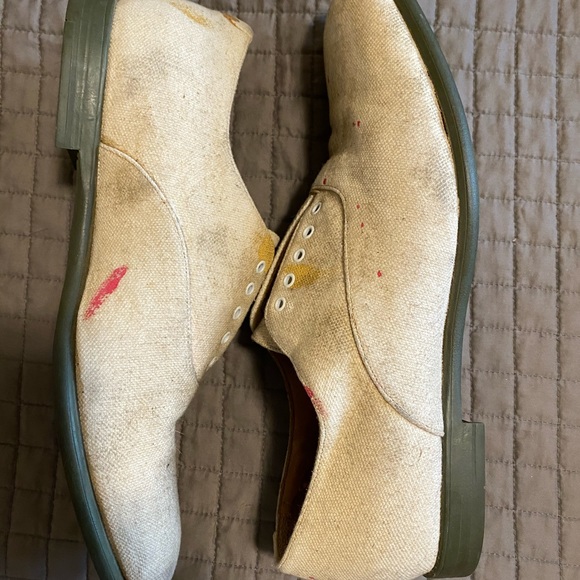 YSL Painted Canvas Slip On Loafers. - Picture 7 of 7